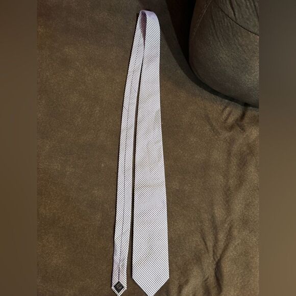 Jos A Bank Executive Collection 100% Silk Tie BLUE Stripe Italy - Picture 1 of 4